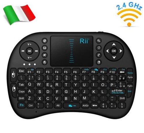 Rii Mini i8 Wireless - Tastiera e mouse touchpad per Smart TV, Mini PC e Console