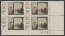 Scott# 1433 - 1971 Commemoratives - 8 cents John Sloan - Artist Plate Block (B)