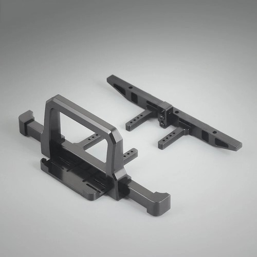 Front Rear Bumper with Winch Tow Hook Mount for 1/10 RC Crawler TRX-4 Defender - Picture 6 of 10