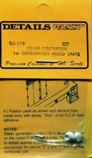 Details West 118 X HO Steam Generator Set for 1st Hood Units