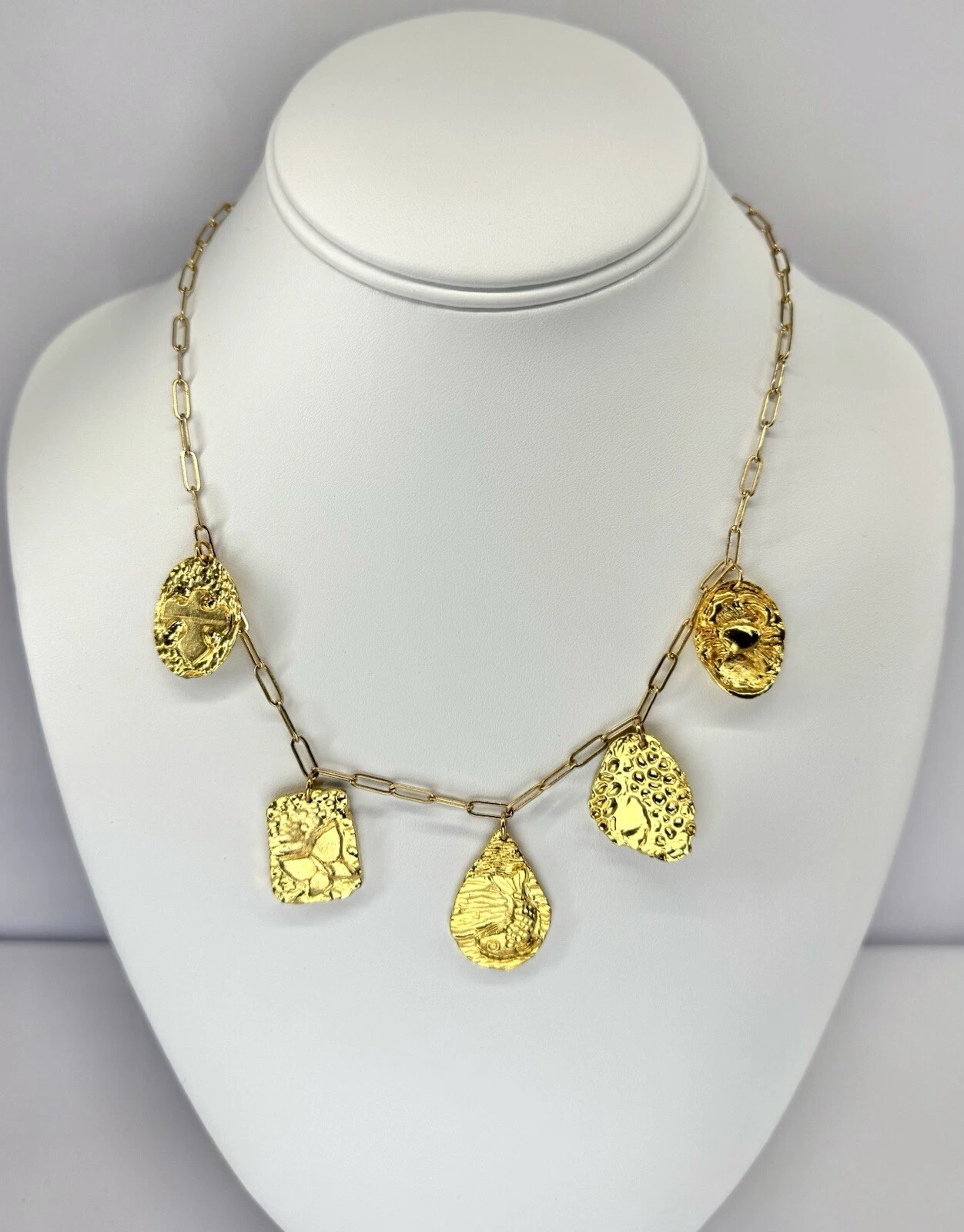 NAKAMOL Gold Tone Charm Animal Theme Chain Necklace Jewelry N10