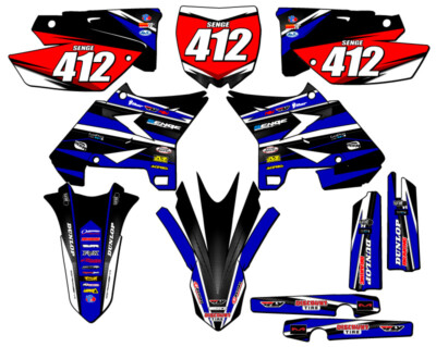 2002-2004 fits UFO RESTYLE YZ 125 VIGOR Blue Senge Graphics Kit Compatible wi...
