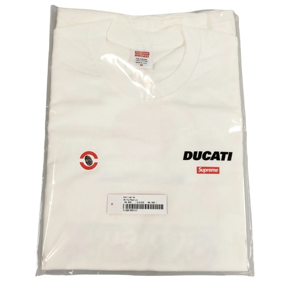 Tee shirt SUPREME 24SS Ducati Logos blanc M authentique / 34618