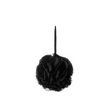 Mega Crafts - 6" Artificial Flower Pomander Kissing Ball - Black, 1PC