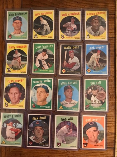 Bill Hall 1959 Topps Baseballkarte (Verkauf ist für Karte im Titel) (11.251)