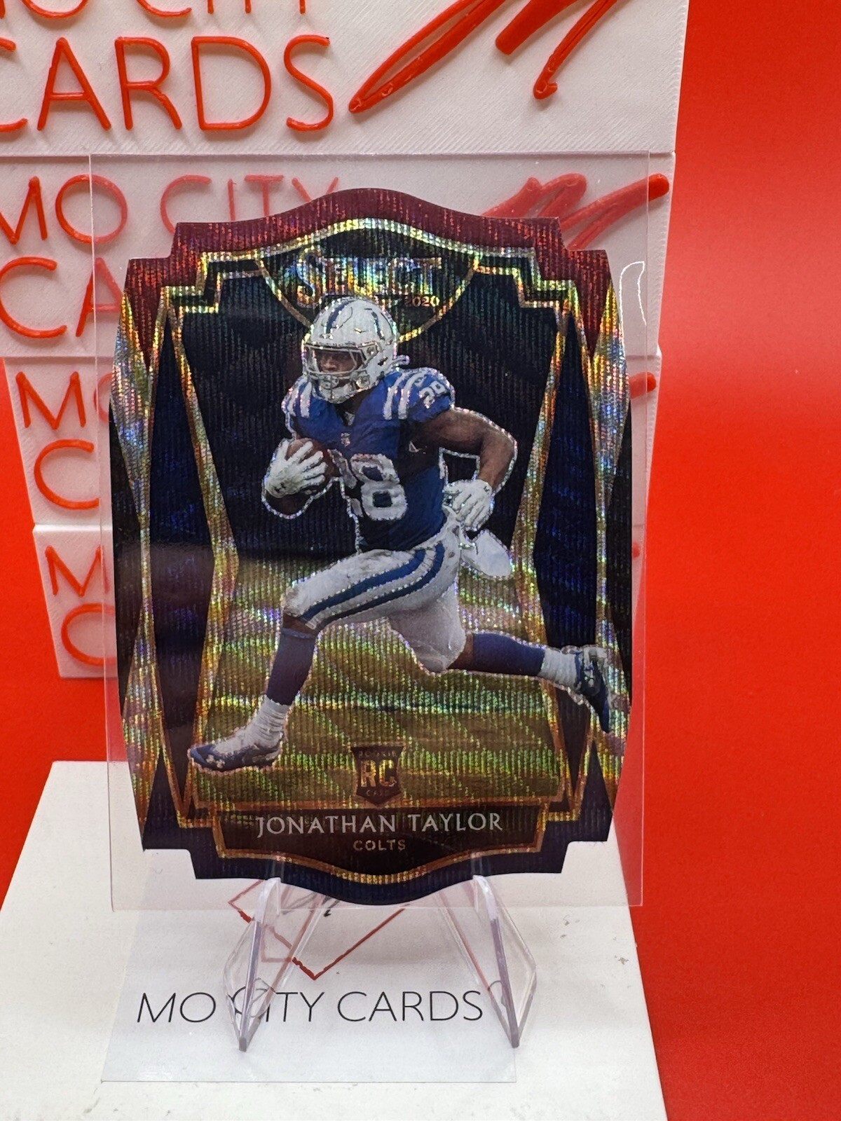 Jonathan Taylor 2020 Select Premier Level Tri-Color Prizm Die Cut RC #153