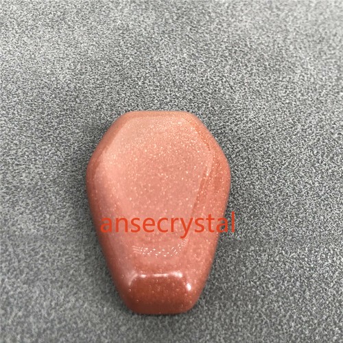 10pcs Red Gold Sand Coffins Pendant Quartz Crystal 1'' Coffins Reiki Healing - Picture 5 of 12