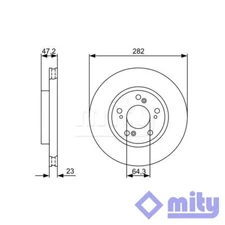 Fits Honda CR-V 2001-2006 1.7 1.8 2.0 2.4 3.0 Brake Disc Front Mity
