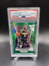 2021 Panini Prizm Draft Picks Dwyane Wade 1/25 Flashback Green 12 PSA 10