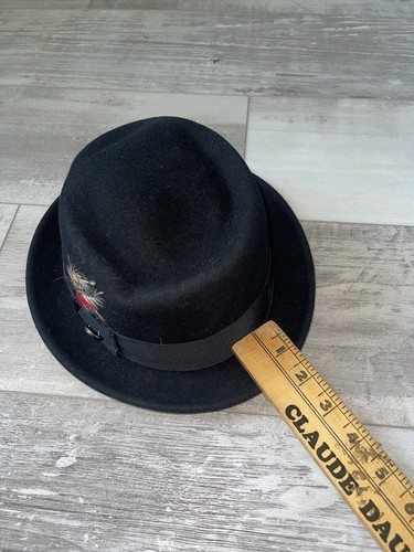 Bailey Hollywood Black Fedora Lite Felt Packable Water Repellent Darron Hat S-M - Picture 5 of 11