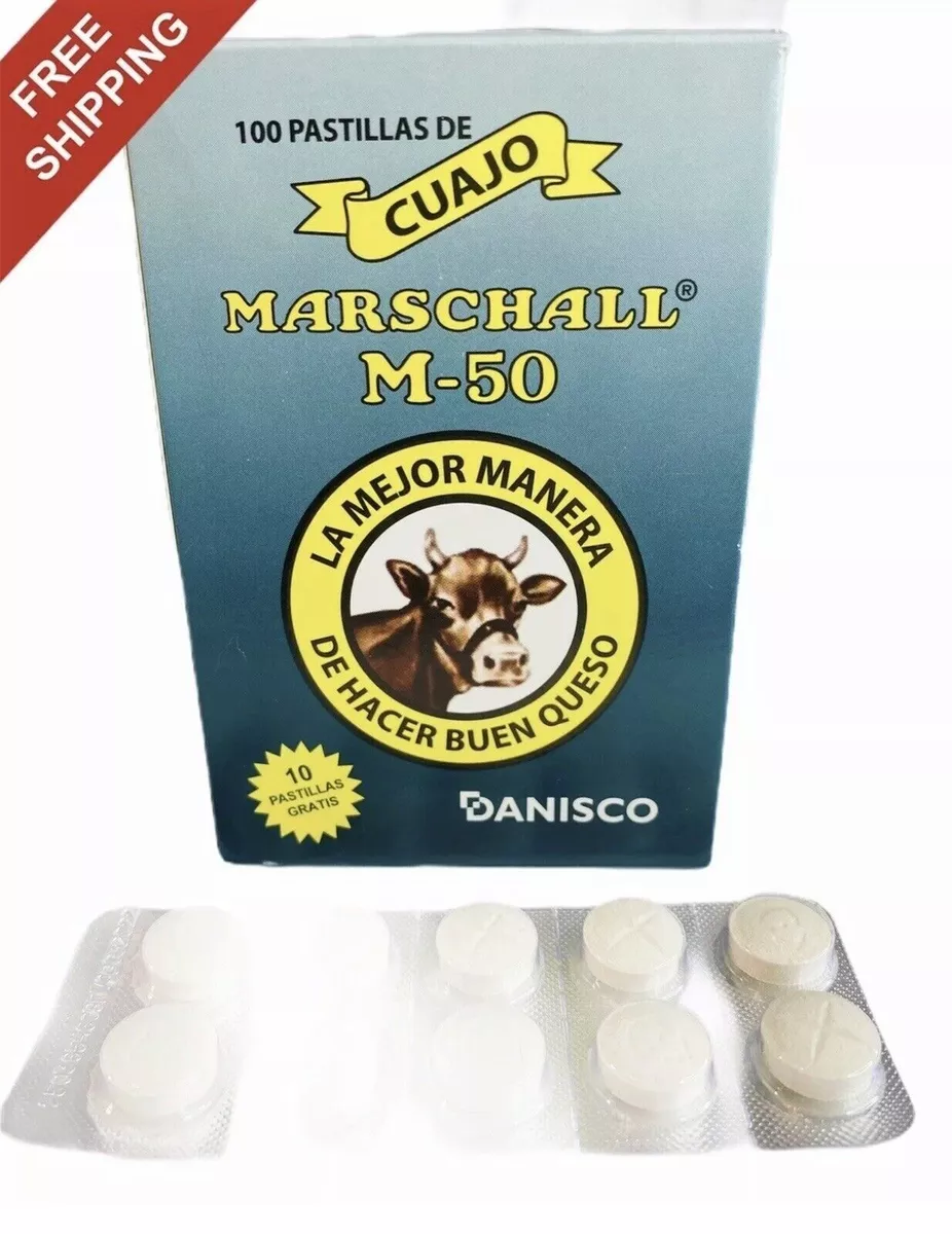 Cuajo Marschall Coagulante 100 pastillas original de calidad para hacer  queso