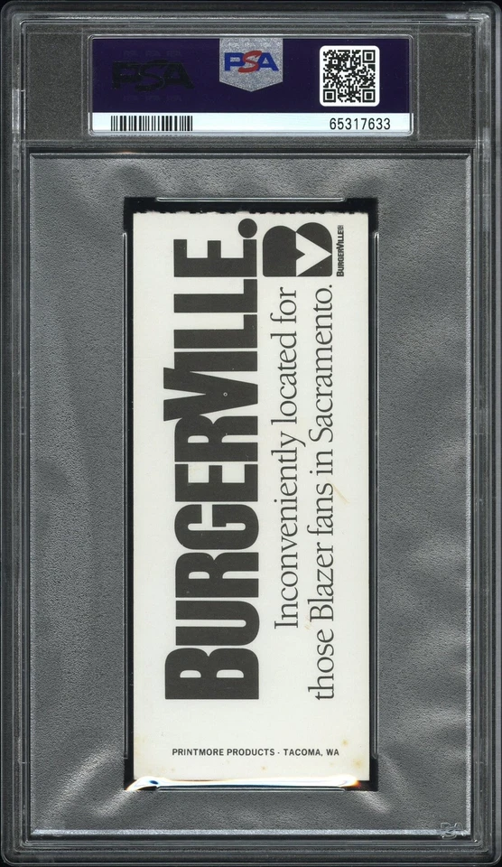 CLYDE DREXLER CAREER HIGH 50 POINT GAME TICKET STUB 1989 PORTLAND 1/6 POP1 PSA 6 - Image 3 of 4