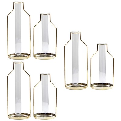  6 PCs Nordic Style Iron Art Vase Tabletop Hohlpflanzer Minimalistische