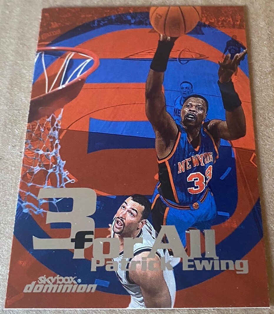 PATRICK EWING HOF 1999-00 SKYBOX DOMINION 3 for ALL  Card #200  NM-MT Condition
