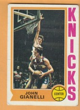 John Gianelli New York Knicks 1974-75 Topps #79 Pacific Tigers Stockton CA