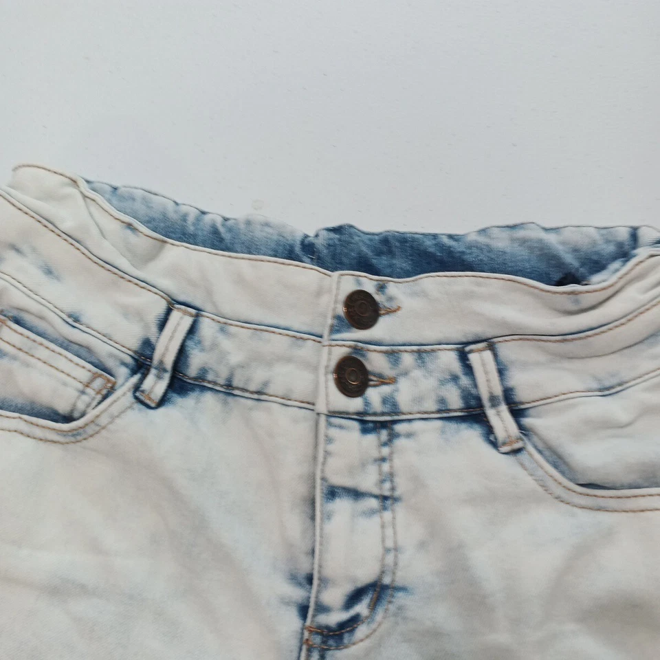 Pantalones Cortos de Denim para Mujer CHEROKEE Talla S W27 L2.5 Tiro Alto Informales Blanco y Azul Foto 3 de 4