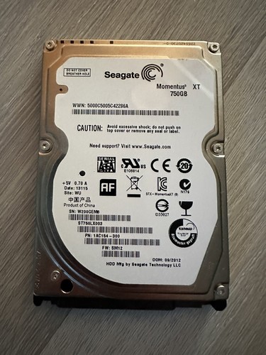 SEAGATE ST750LX003 MOMENTUS XT 750GB 2.5" SATA 7.2K RPM 32MB CACHE
