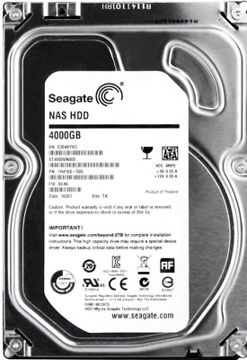 Hard Drive Seagate NAS HDD ST4000VN000 4TB 5900RPM 64MB Hard Drive Seagate NAS HDD ST4000VN000 4TB 5900RPM 64MB