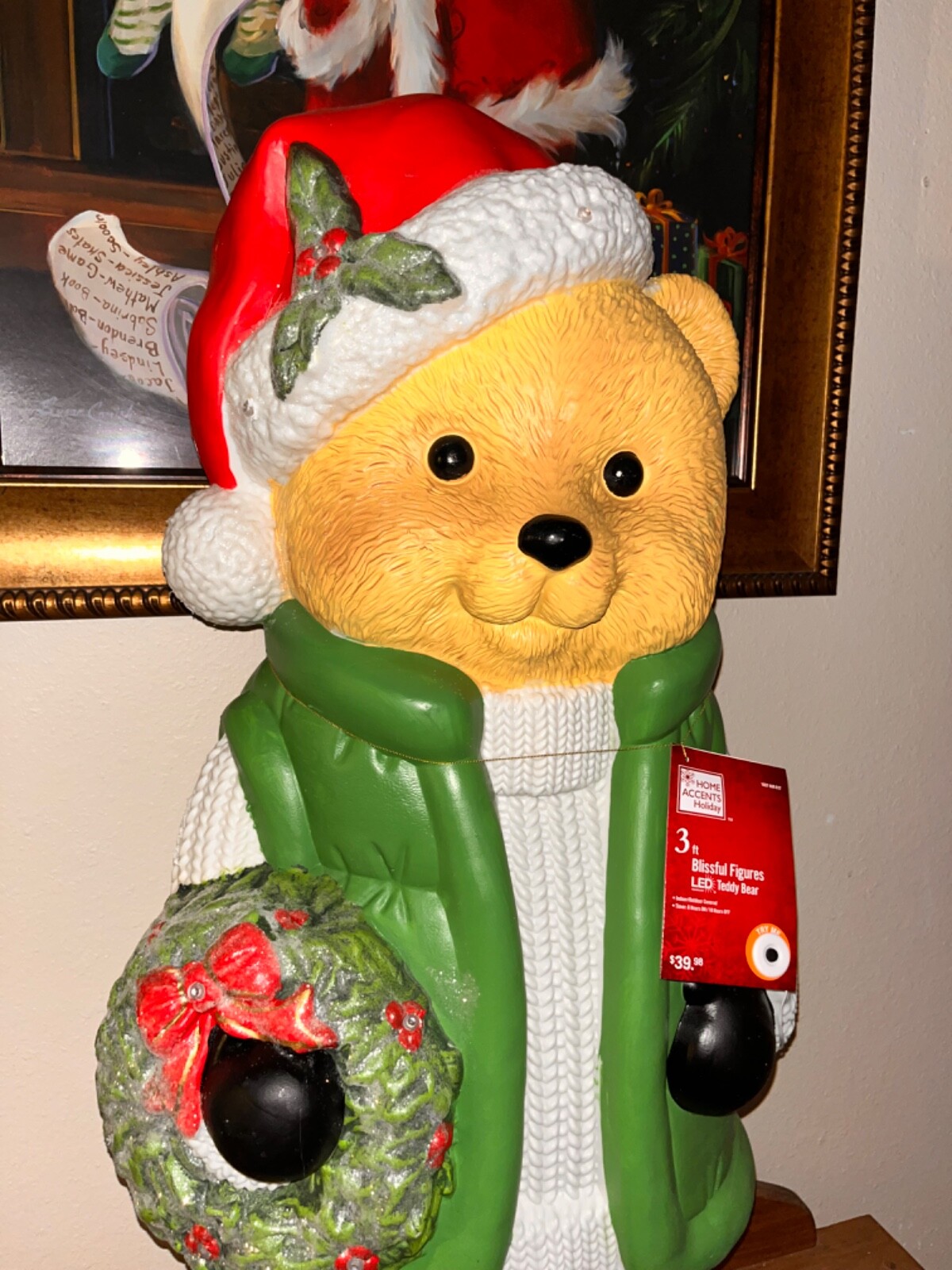 2023 LED TEDDY BEAR GREEN VEST EDITION BLOW MOLD HOME ACCENTS 3' BATTERY TIMER eBay