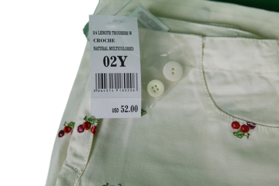 Pantalón JACADI Niñas Croche Natural/Multi 3/4 Largo Talla: 2 Años Nuevo con Etiquetas $52 Foto 4 de 4