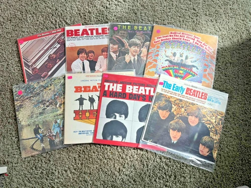 Lot of 8 Beatles Paul McCartney Wings Vinyl Record  Classic Rock Very Nice!