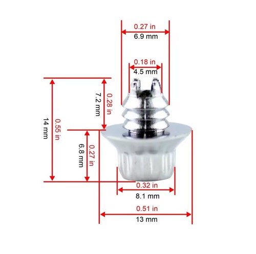 80 x Zierstopfen 6,9mm Außenzwölfkant Chrom für Alufelgen Zierschrauben - Bild 4 von 4
