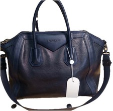 Authentic Givenchy Navy Grain Leather Antigon...