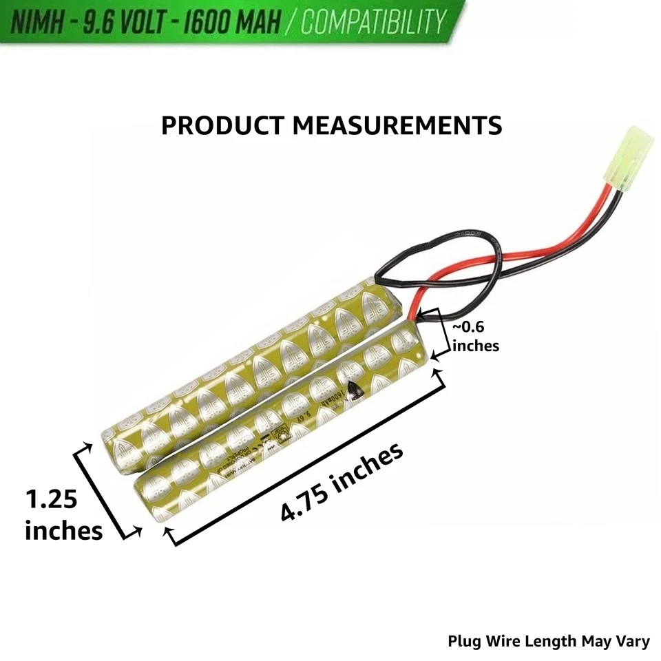 Batería y cargador inteligente Umarex 9.6v 1600mAh NIMH Airsoft - Elite Force Foto 4 de 4