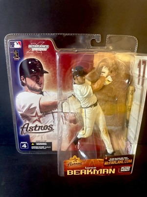 MCFARLANE MLB SERIES 4 FIGURE LANCE BERKMAN HOUSTON ASTROS WHITE JERSEY FREE SH 