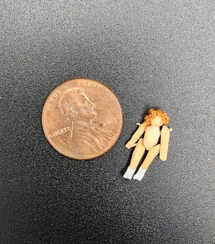Tiny Wooden Dollhouse Ministure Peg Doll Handmade - Bild 5 von 7