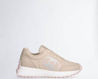 Liu  Jo Women's Beige Denim Sneakers. New With Box and Tags. Sale