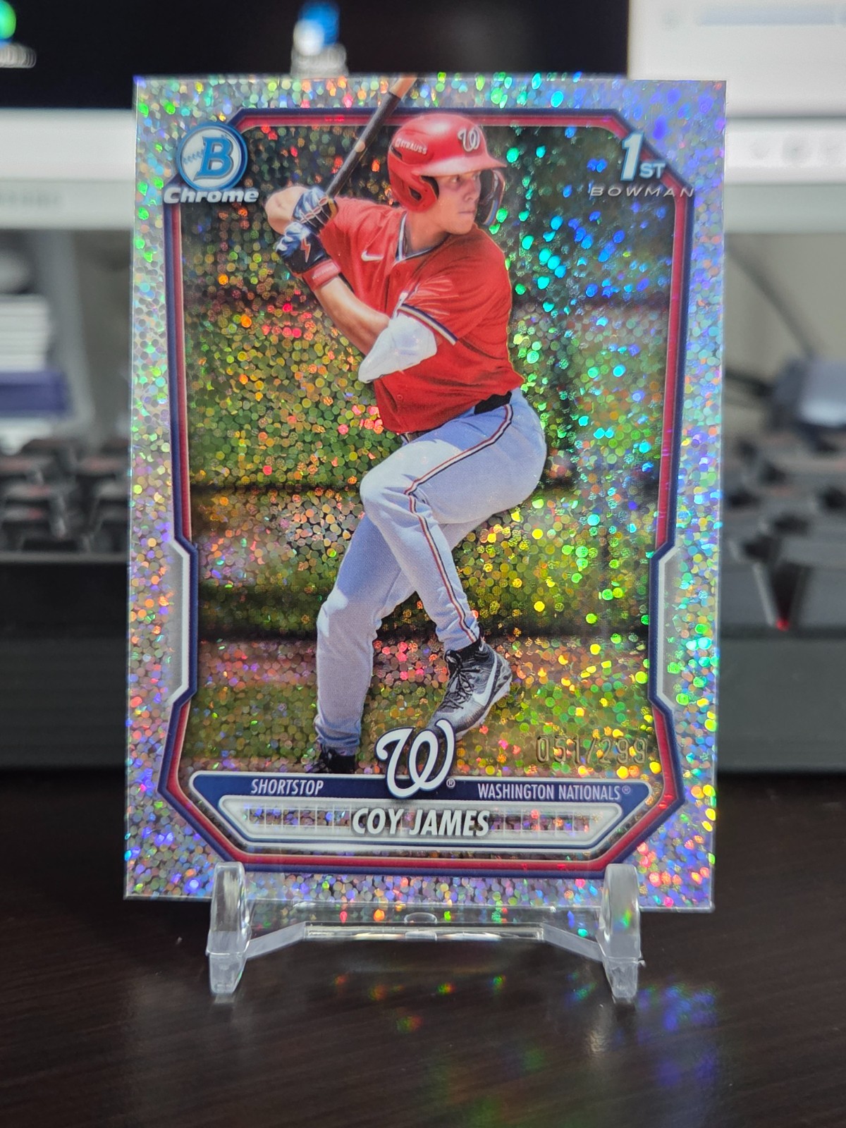 2026 Bowman Baseball Coy James 051/299 Speckle Refractor Washington Nationals