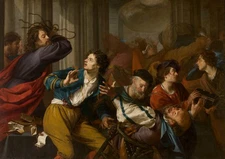 Christ Driving the Money-Changers from the Temple Rombouts Painting Poster Print