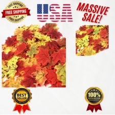 Multi-Colored 200 Pcs Fall Maple Leaves for Wedding  Thanksgiving Decorations
