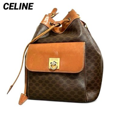 CELINE Shoulder Bag Macadam Leather Ladies