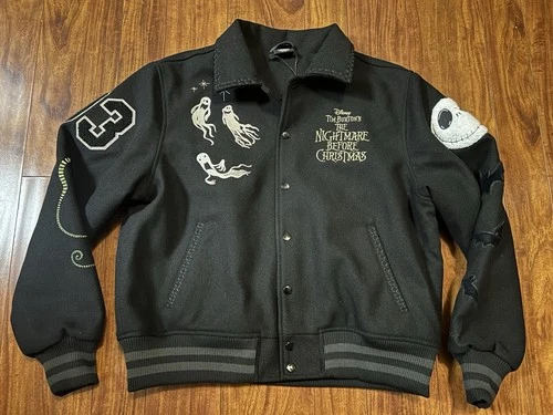 Disney Nightmare Before Christmas Shoe Palace Varsity Jacket Men Size Small NWT - product listing photo