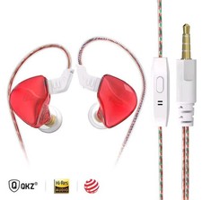 QKZ AK8 Wired Earphones HiFi In Ear Monitor Copper Driver Sport Noise