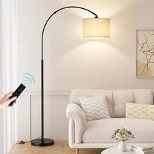 70 Dimmable Arc Floor Lamp With Remote Color Temperature And Brightness Adjusta