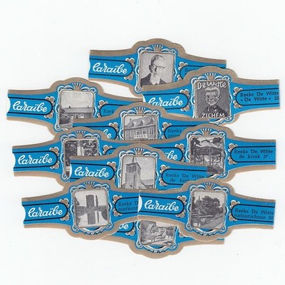 10 cigar bands Caraibe De Witte - Ernst Claes blue