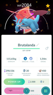 !!! Pokémon GO SALAMENCE Special Background Brutalanda Trade Mega Icon Tausch !!
