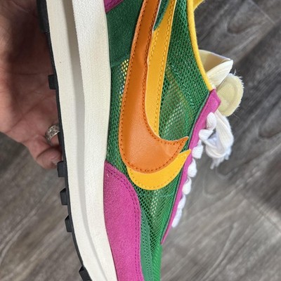 Nike LDWaffle Sacai Shoes Mens Size 10 Green Yellow Pink BV0073