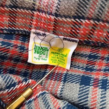 True Vintage Plaid Bellbottom Jeans 22x29 6J Lemon Frog High-Waisted Pants 70s S