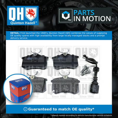 Brake Pads Set fits VW POLO 9N 1.6 Rear 06 to 09 BTS QH 1K0698451A 6Q0698451 New