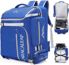 Ski Boots Bag Backpack 65L, Fully Padded Ski Snowboard Gear Bag Travel Backpack