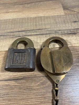 Lot Of 2 Yale & Towne Co Brass Locks without Key