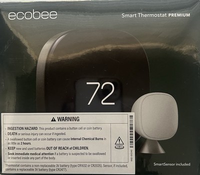 Ecobee Smart Thermostat Premium (EBSTATE601)  NEW SEALED BOX- FREE SHIPPING