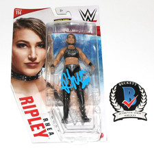RHEA RIPLEY SIGNED WWE BASIC 1ST TIME IN LINE ACTION FIGURE TOY 114 BECKETT COA