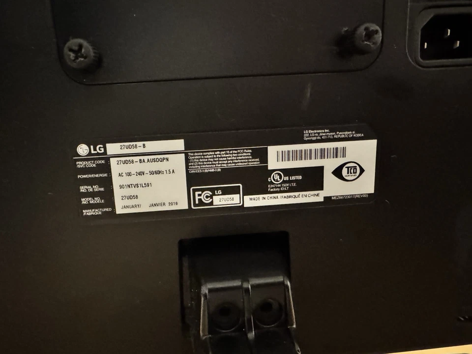 LG 27UD58-B 27" 4K UHD IPS LED Monitor 60Hz, HDMI, DP - Image 3 of 3