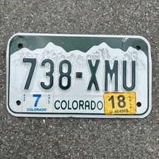 Oryginalna tablica rejestracyjna motocykla USA 🇺🇸 Kolorado