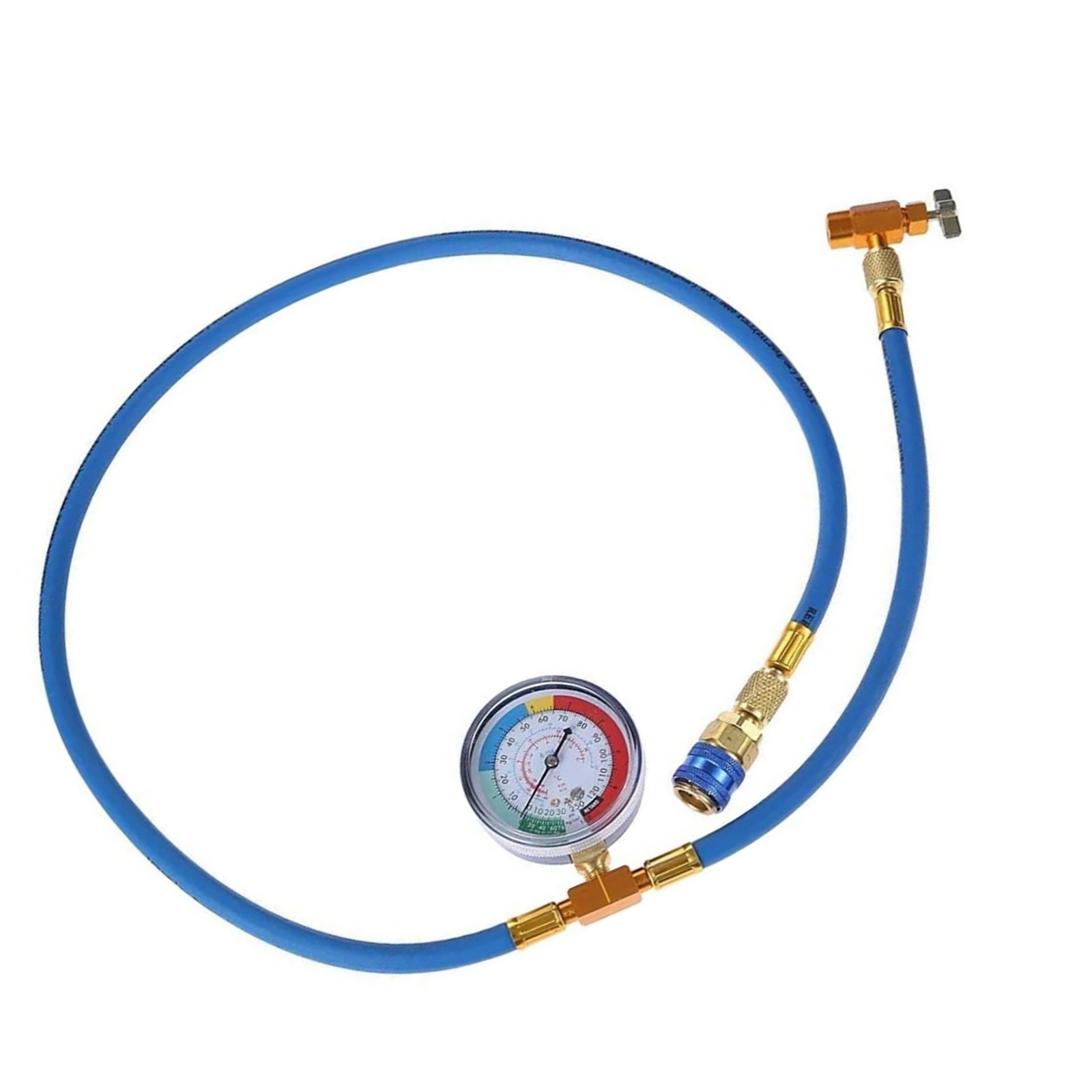R134A AC Refrigeration Charging Hose With Pressure Gauge Accessories Part